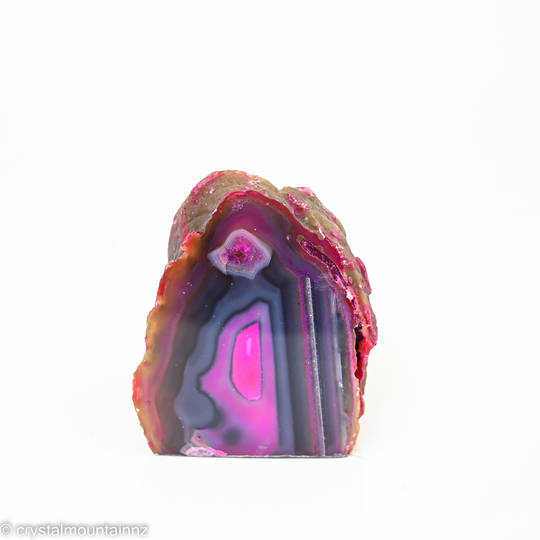  Agate Geode Candle Holder - pink