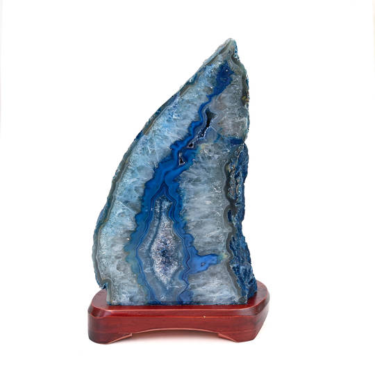 Agate Geode Lamp - Blue