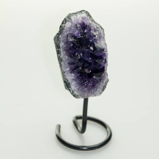 Amethyst Druze on metal stand