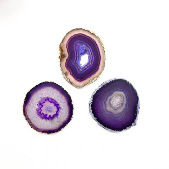 Agate Slice Lot - Purple