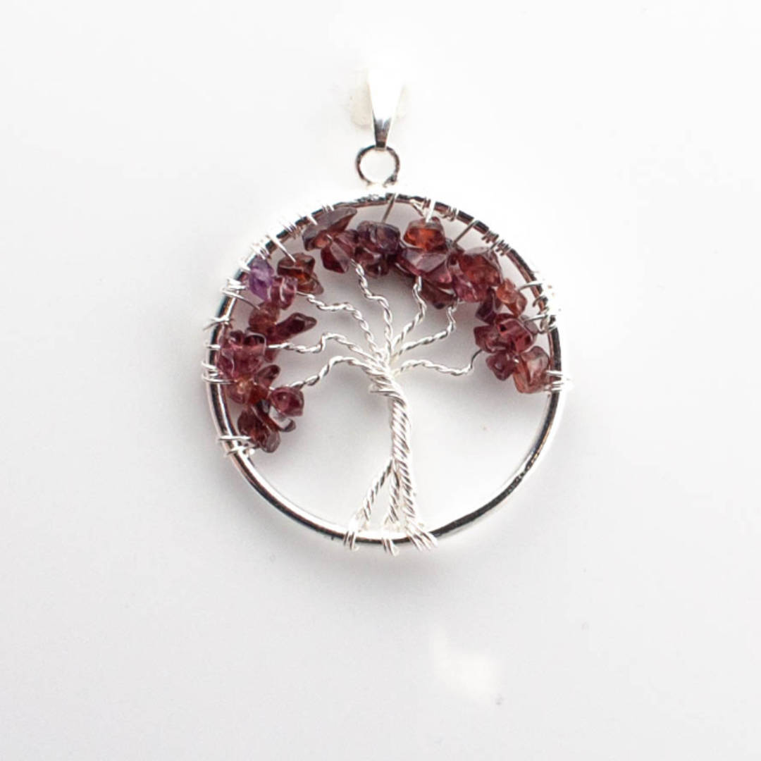 pendant tree of life Garnet