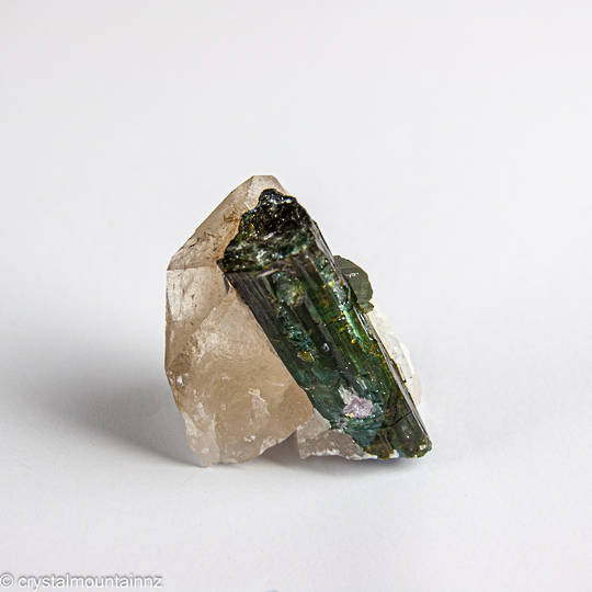 Green & Blue Bi-Colour Elbaite Tourmaline with Cleavelandite and  natural Citrine