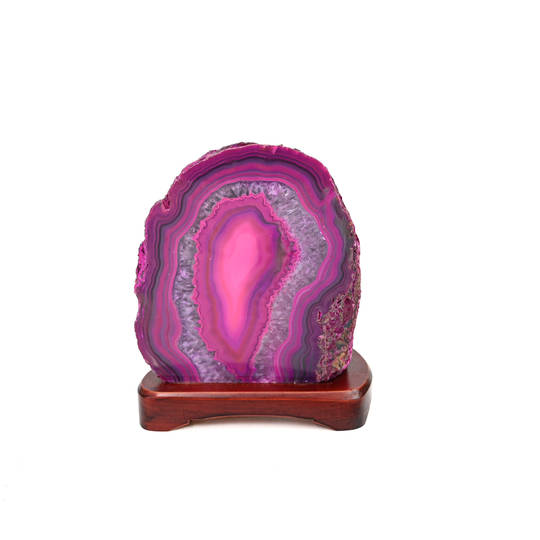 Agate Geode Lamp - Pink