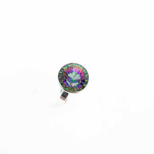 Mystic Topaz Silver Ring