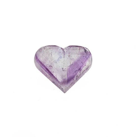Amethyst Faceted Heart