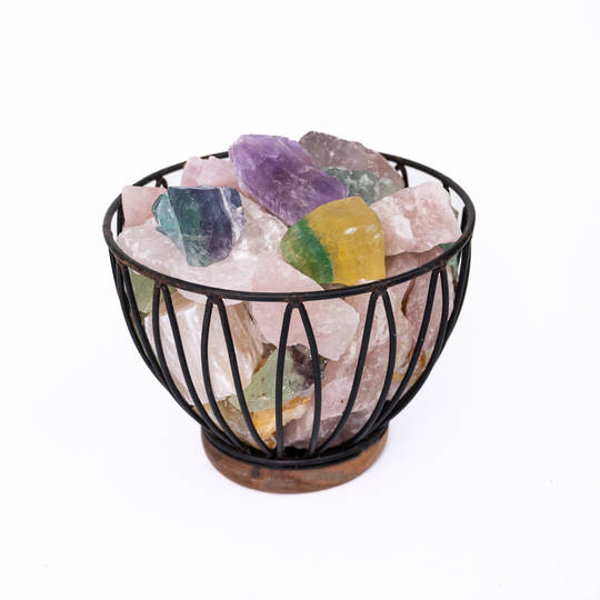 Rough Mixed Crystal Cage Lamp 