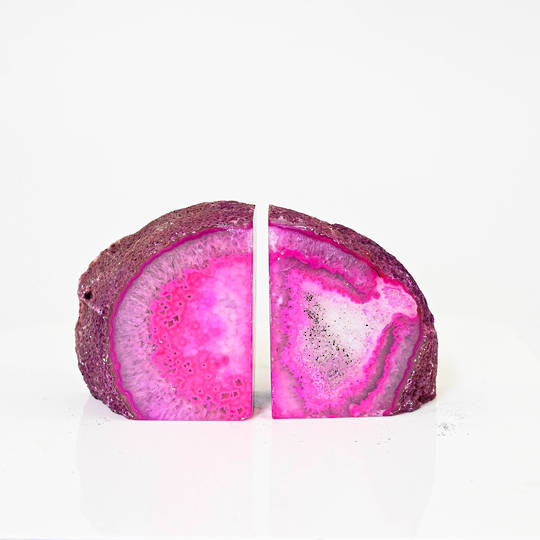  Agate Geode Bookend - pink
