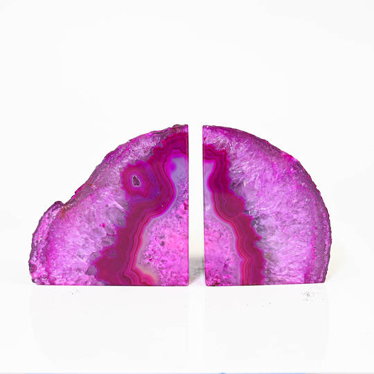  Agate Geode Bookend - pink