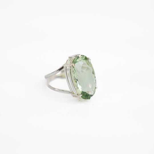 Prasiolite (Green Amethyst) Ring