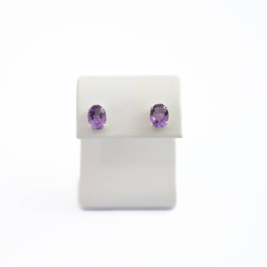 Amethyst Silver Studs