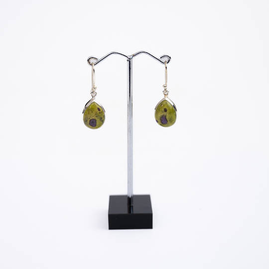 Stichtite Silver Earrings