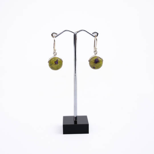 Stichtite Silver Earrings