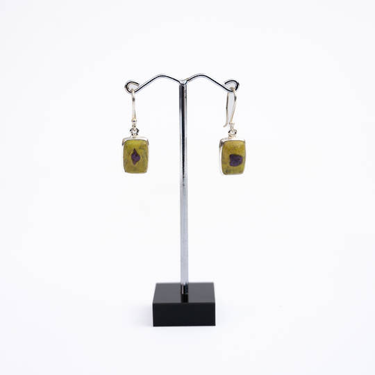 Stichtite Silver Earrings