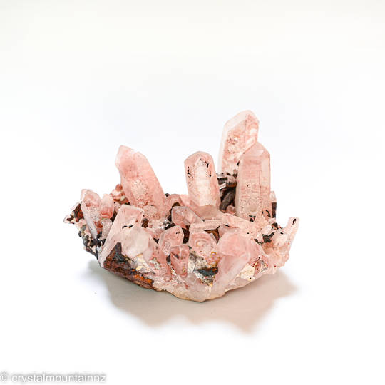 Clear Quartz Cluster with Pink Inclusion