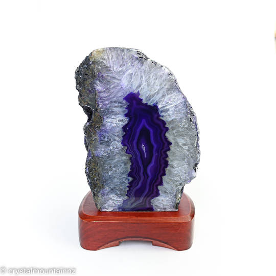 Agate Geode Lamp - Purple