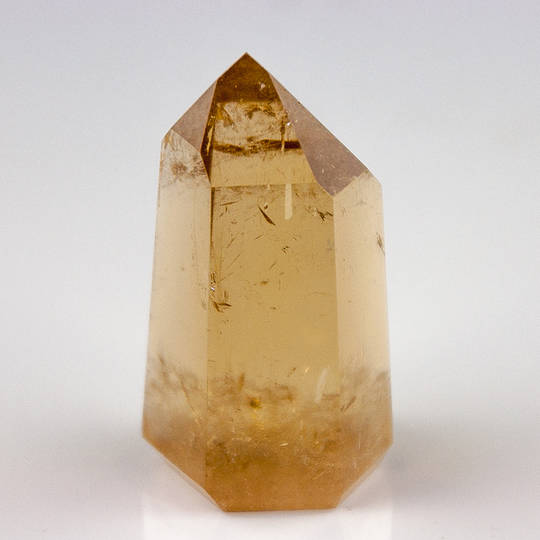 Natural Citrine Polished Point With Albite Inclusions