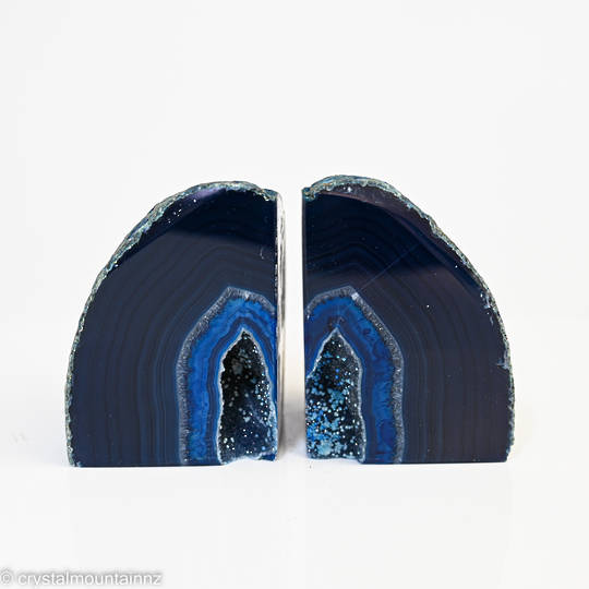  Agate Geode Bookend - blue image 0