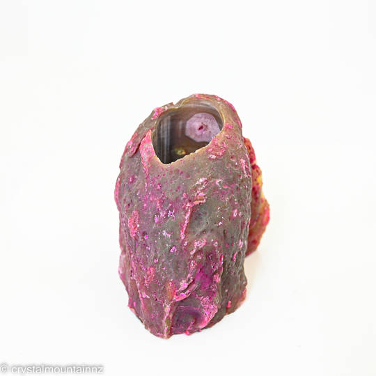  Agate Geode Candle Holder - pink image 2