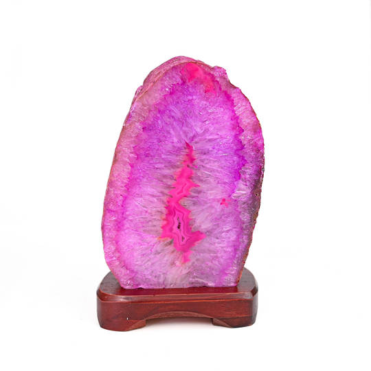 Agate Geode Lamp - Pink image 0