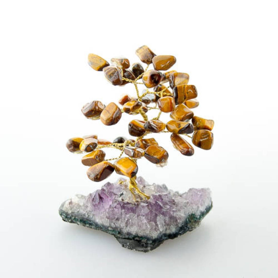 Tigers Eye Tree with Amethyst Base image 0