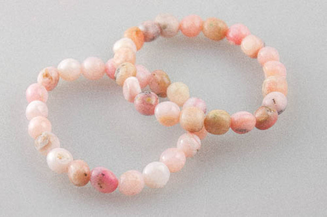 Pink Opal Tumble Bead Bracelet image 0
