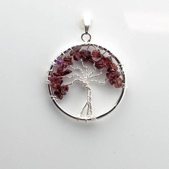 pendant tree of life Garnet image 1