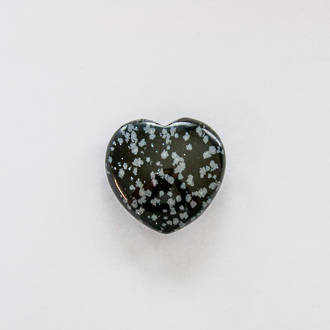 SnowFlake Obsidian Heart image 0