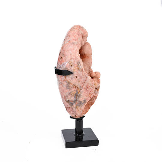 Pink Amethyst Freeform on a metal stand. image 1
