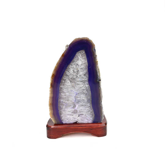 Agate Geode Lamp - Purple image 0