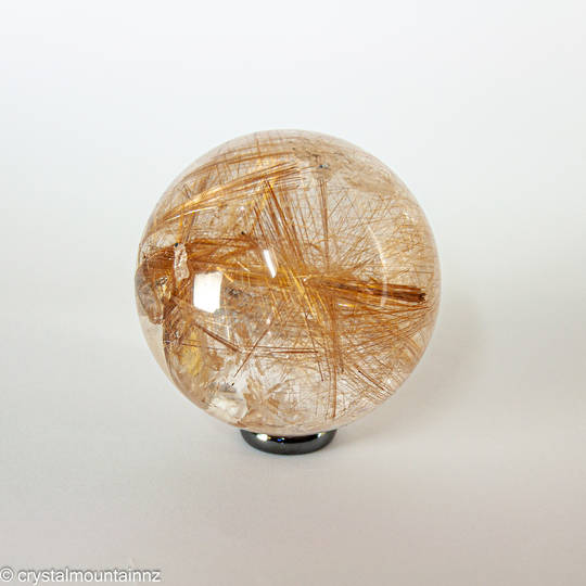 Clear Quartz with Golden Rutile,Crystal Sphere image 0