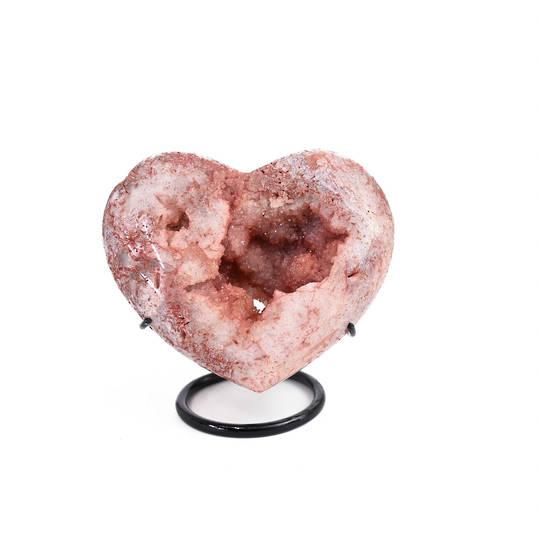 Pink Amethyst Druze Heart image 0