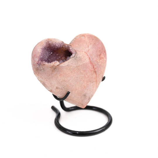 Pink Amethyst Druze Heart image 1