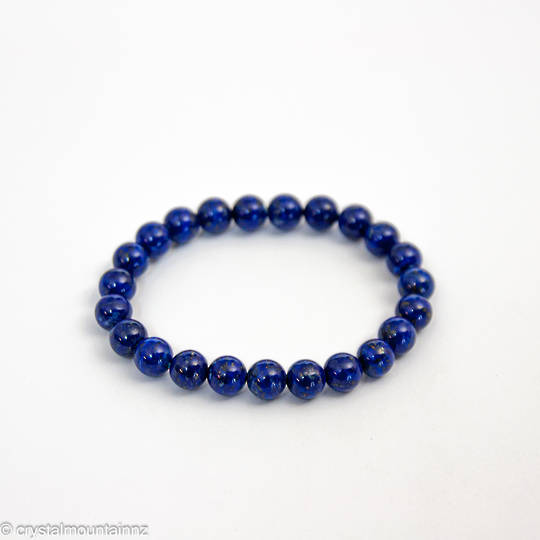 Lapis Lazuli Round Bead Bracelet. image 0