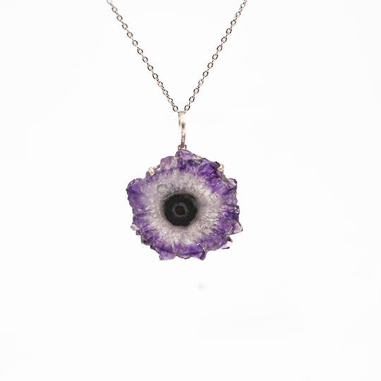 Stalactite Amethyst silver pendant image 0