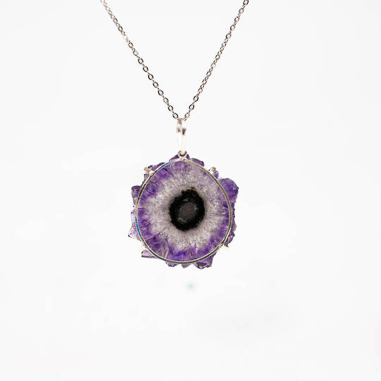 Stalactite Amethyst silver pendant image 1