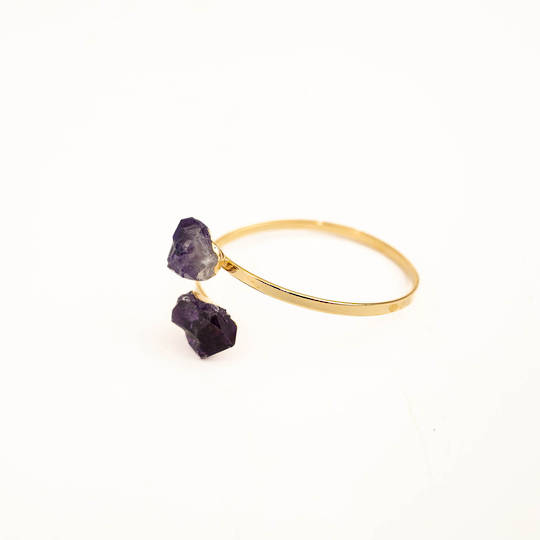 Amethyst Point Cuff Bracelet image 1