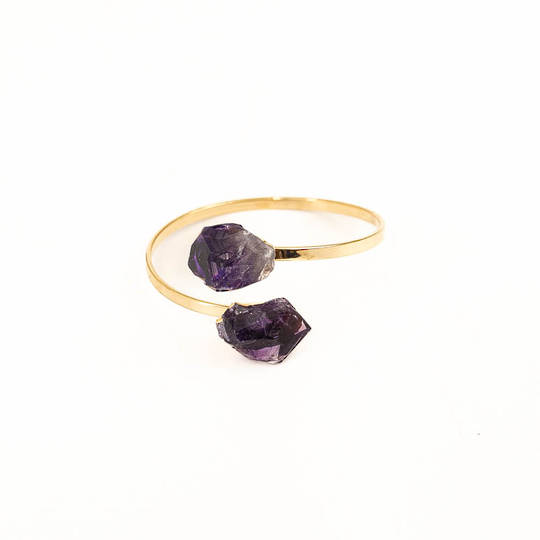 Amethyst Point Cuff Bracelet image 0