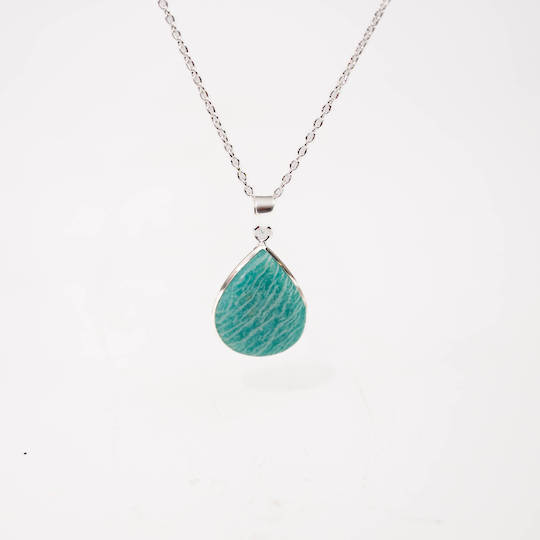 Amazonite Silver Pendant image 0