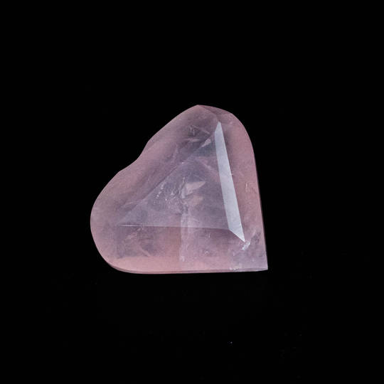 Rose Quartz Faceted Heart image 2