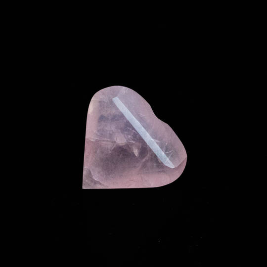 Rose Quartz Faceted Heart image 1