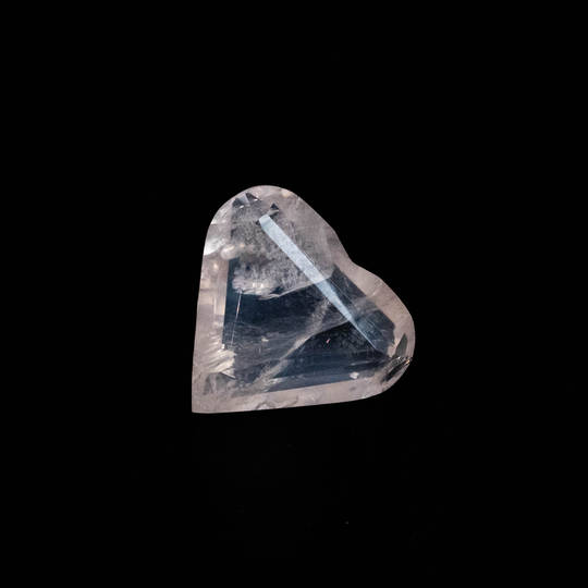 Rose Quartz Faceted Heart image 1