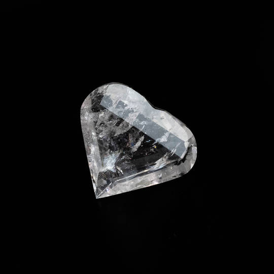 Clear Quartz Faceted Heart image 2