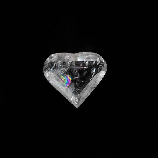 Clear Quartz Faceted Heart image 0