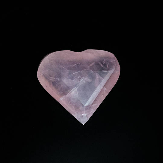 Rose Quartz Faceted Heart image 0