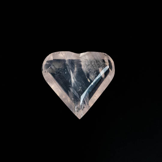 Rose Quartz Faceted Heart image 0