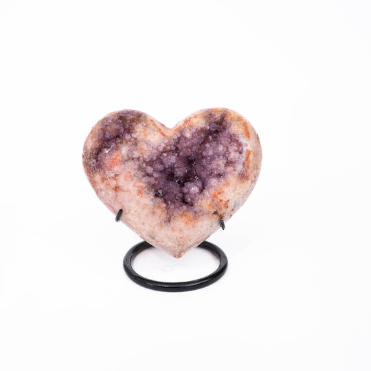 Pink Amethyst Druze Heart image 0