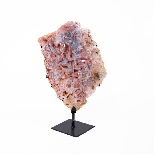 Pink Amethyst Slab on a metal stand. image 0