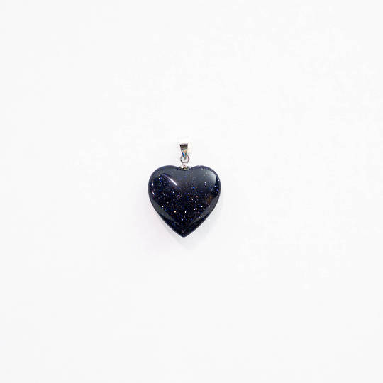 Blue Goldstone Heart Pendant image 0