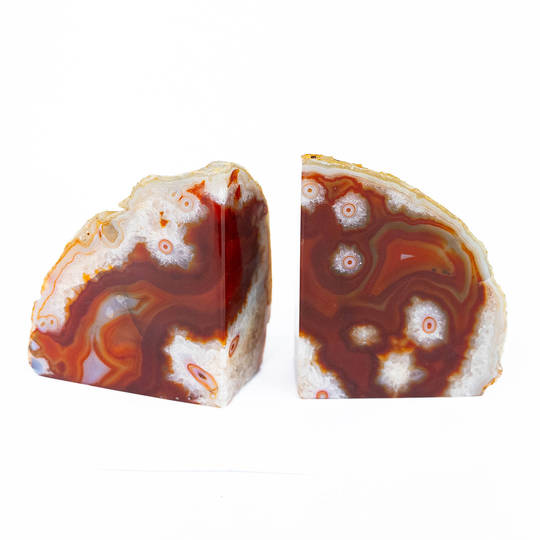  Agate Geode Bookend - Orange image 0