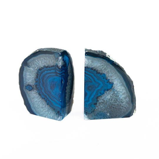  Agate Geode Bookend - Blue image 0